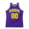 Custom Purple Gold-Kelly Green Authentic Throwback Basketball Jersey