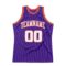 Custom Purple White-Orange Authentic Throwback Basketball Jersey