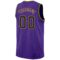 Custom Purple Black Pinstripe Black-Old Gold Authentic Basketball Jersey