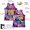 Custom Purple Gold-White 3D Pattern Tropical Hawaii Plants Authentic Basketball Jersey