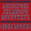 Custom Red Navy-White Mesh Authentic Football Jersey