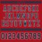 Custom Red Navy-White Mesh Authentic Football Jersey