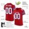 Custom Red White-Royal Mesh Authentic Football Jersey
