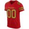 red_0011-2 Custom Red Old Gold-Black Mesh Authentic Football Jersey