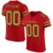 red_0011 Custom Red Old Gold-Black Mesh Authentic Football Jersey