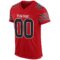red_0013-2 Custom Red Black-White Mesh Authentic Football Jersey