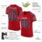red_0014-1 Custom Red Navy-White Mesh Authentic Football Jersey