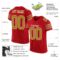 red_0015-1 Custom Red Old Gold-White Mesh Authentic Football Jersey