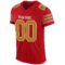 red_0015-2 Custom Red Old Gold-White Mesh Authentic Football Jersey