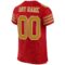 red_0015-3 Custom Red Old Gold-White Mesh Authentic Football Jersey