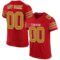red_0015 Custom Red Old Gold-White Mesh Authentic Football Jersey