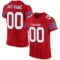 red_0016 Custom Red White-Royal Mesh Authentic Football Jersey