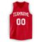 Custom Red White V-Neck Basketball Jersey