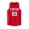 Custom Red White Round Neck Basketball Jersey
