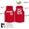 Custom Red White V-Neck Basketball Jersey