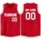 Custom Red White V-Neck Basketball Jersey