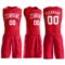 Custom Red White Round Neck Suit Basketball Jersey
