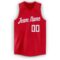 Custom Red White V-Neck Basketball Jersey