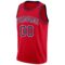 Custom Red Navy-White Round Neck Rib-Knit Basketball Jersey