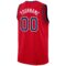 Custom Red Navy-White Round Neck Rib-Knit Basketball Jersey