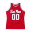 Custom Red White-Light Blue Authentic Throwback Basketball Jersey