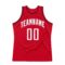 Custom Red White-Black Authentic Throwback Basketball Jersey