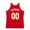Custom Red White-Gold Authentic Throwback Basketball Jersey