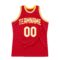 Custom Red White-Gold Authentic Throwback Basketball Jersey