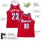 Custom Red White-Royal Authentic Throwback Basketball Jersey