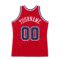 Custom Red Navy-White Authentic Throwback Basketball Jersey