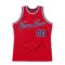 Custom Red Navy-White Authentic Throwback Basketball Jersey