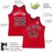 Custom Red Black-White Authentic Throwback Basketball Jersey