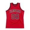 Custom Red Black-White Authentic Throwback Basketball Jersey