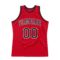 Custom Red Black-White Authentic Throwback Basketball Jersey