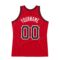 Custom Red Black-White Authentic Throwback Basketball Jersey
