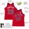 Custom Red Navy-White Authentic Throwback Basketball Jersey
