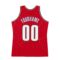 Custom Red White-Navy Authentic Throwback Basketball Jersey