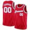 Custom Red White Pinstripe White-Light Blue Authentic Basketball Jersey