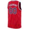 Custom Red White Pinstripe Navy-White Authentic Basketball Jersey
