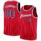 Custom Red White Pinstripe Navy-White Authentic Basketball Jersey