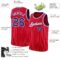 Custom Red White Pinstripe Royal-White Authentic Basketball Jersey