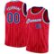 Custom Red White Pinstripe Royal-White Authentic Basketball Jersey