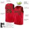 Custom Red White Pinstripe Black-Old Gold Authentic Basketball Jersey