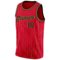 Custom Red White Pinstripe Black-Old Gold Authentic Basketball Jersey