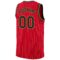 Custom Red White Pinstripe Black-Old Gold Authentic Basketball Jersey