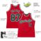 Custom Red Green-White Authentic Throwback Basketball Jersey