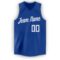 Custom Royal White V-Neck Basketball Jersey