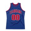 Custom Royal Red-White Authentic Throwback Basketball Jersey
