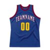 Custom Royal Gold-Maroon Authentic Throwback Basketball Jersey