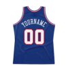 Custom Royal White-Red Authentic Throwback Basketball Jersey